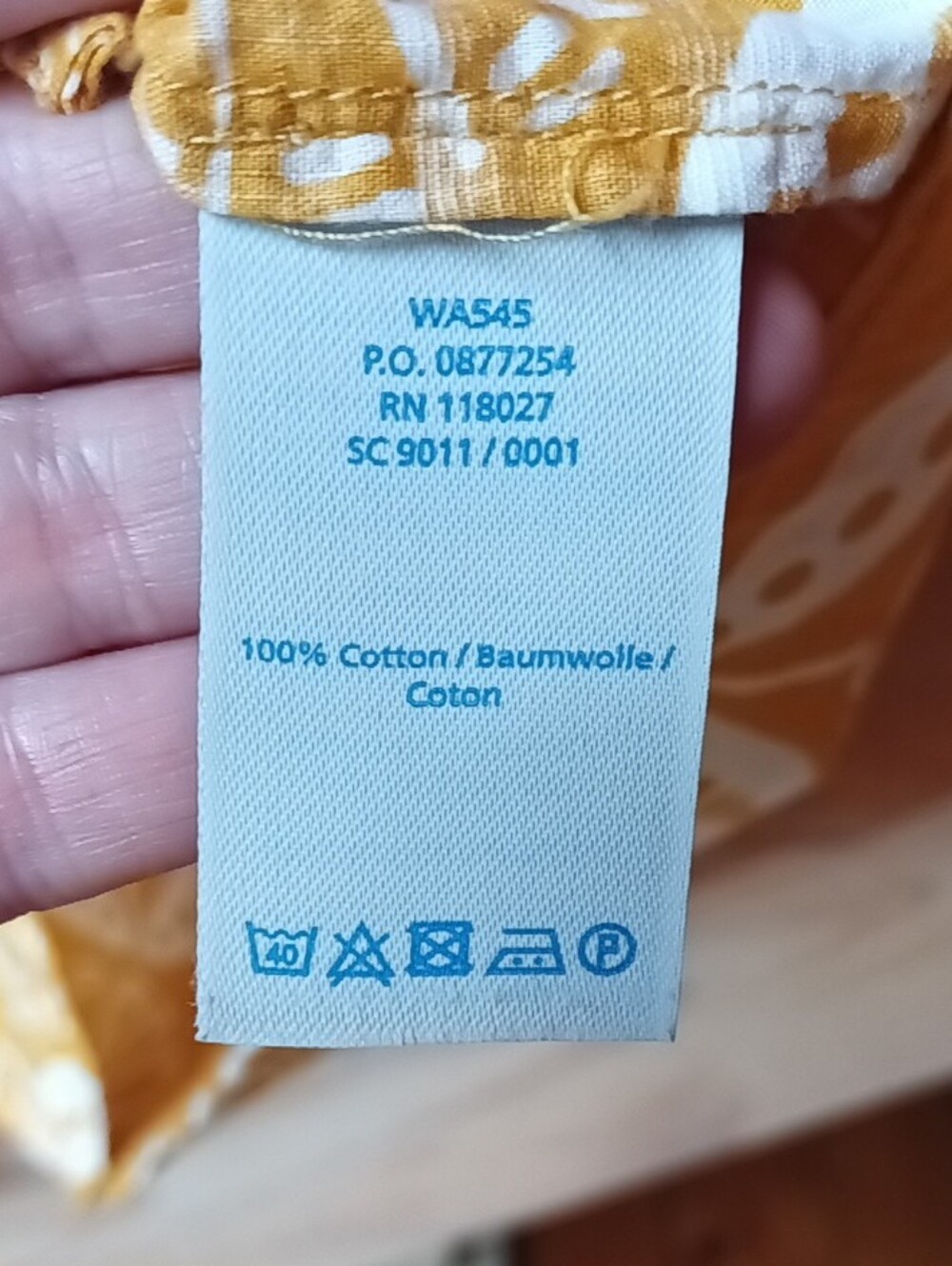 Boden Mustard Yellow Sleeveless Button-Down Top with White Floral Print - Picture 4 of 9